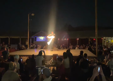 30 March 2023 : A Shot of Fire Show at Dubai Desert Safari at Abu Dhabi,UAE 