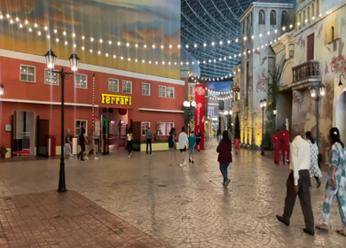 30 March 2023 : A Shot of People inside the Ferrari World at Abu Dhabi,UAE 
