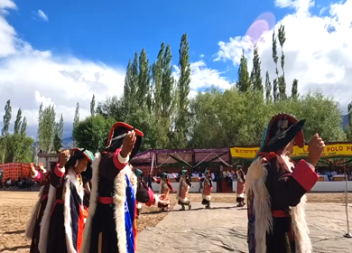 A shot of Shon Royal Dance being performed at Ladakh 