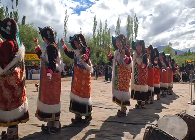9th,September 2022: A shot of Shon Royal Dance being performed at Ladakh in Leh, India