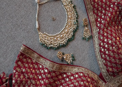 A Slow Motion Shot of Indian Wedding Jewellery in India