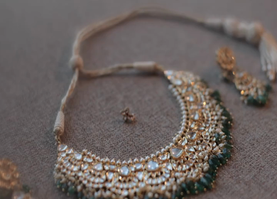 A Slow Motion Shot of Indian Wedding Jewellery in India