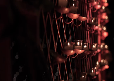 A Slow Motion Shot of an Indian Wedding Venue Decoration in India