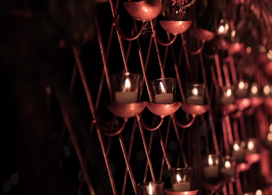 A Slow Motion Shot of an Indian Wedding Venue Decoration in India