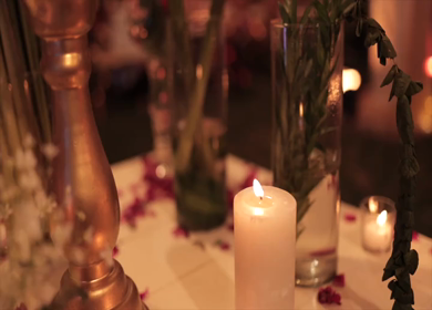 A Slow Motion Shot of an Indian Wedding Venue Decoration in India