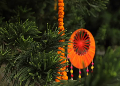 A Slow Motion Shot of an Indian Wedding Venue Decoration in India