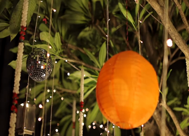 A Slow Motion Shot of an Indian Wedding Venue Decoration in India