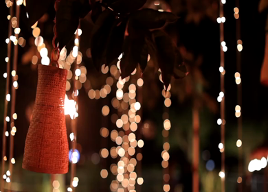 A Slow Motion Shot of an Indian Wedding Venue Decoration in India