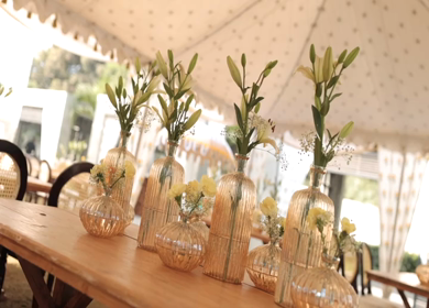 A Slow Motion Shot of an Indian Wedding Venue Decoration in India