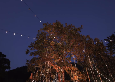 A Slow Motion Shot of an Indian Wedding Venue Decoration in India