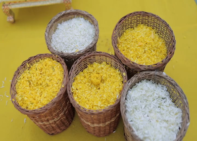A Slow Motion Shot of an Indian Wedding Venue Decoration in India