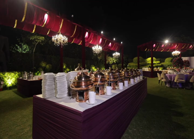 A Slow Motion Shot of an Indian Wedding Venue Decoration in India