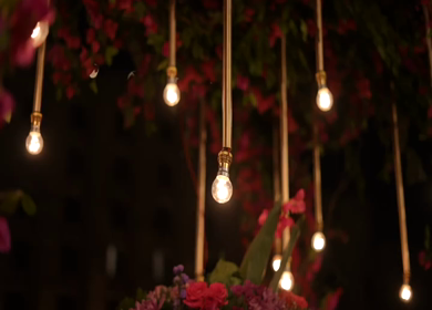 A Slow Motion Shot of an Indian Wedding Venue Decoration in India