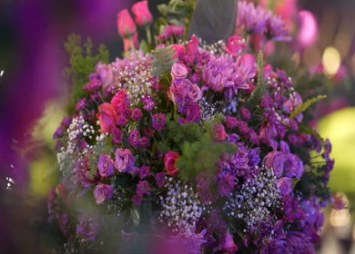 A Slow Motion Shot of an Indian Wedding Venue Decoration in India