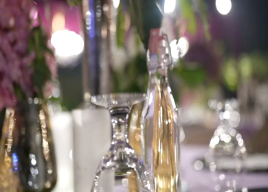 A Slow Motion Shot of an Indian Wedding Venue Decoration in India