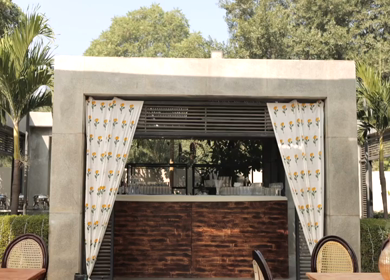 A Slow Motion Shot of an Indian Wedding Venue Decoration in India