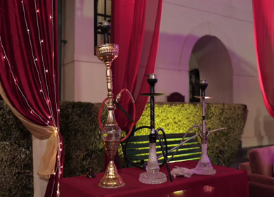 A Slow Motion Shot of an Indian Wedding Venue Decoration in India
