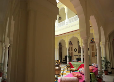 A Slow Motion Shot of an Indian Wedding Venue Decoration in India