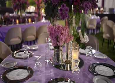 A Slow Motion Shot of an Indian Wedding Venue Decoration in India