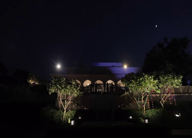 A Slow Motion Shot of an Indian Wedding Venue Decoration in India