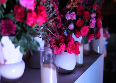 A Slow Motion Shot of an Indian Wedding Venue Decoration in India