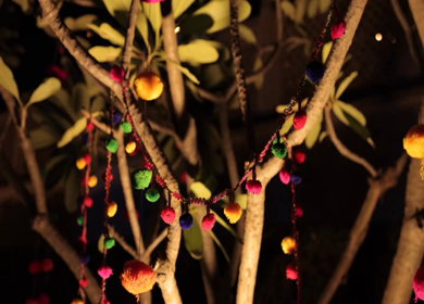 A Slow Motion Shot of an Indian Wedding Venue Decoration in India