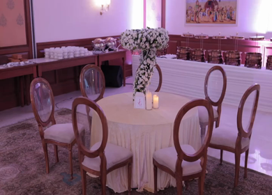 A Slow Motion Shot of an Indian Wedding Venue Decoration in India