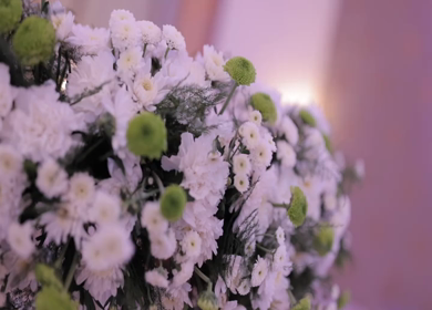 A Slow Motion Shot of an Indian Wedding Venue Decoration in India