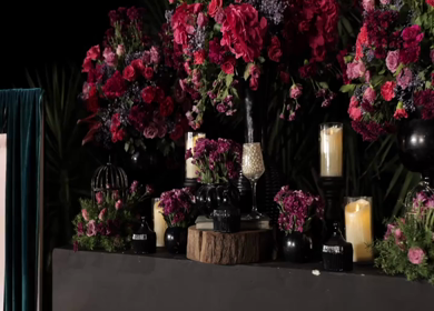 A Slow Motion Shot of an Indian Wedding Venue Decoration in India