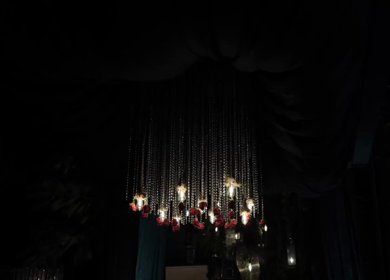 A Slow Motion Shot of an Indian Wedding Venue Decoration in India