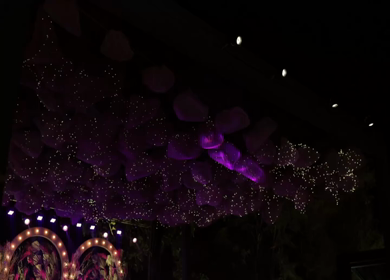 A Slow Motion Shot of an Indian Wedding Venue Decoration in India
