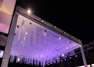A Slow Motion Shot of an Indian Wedding Venue Decoration in India