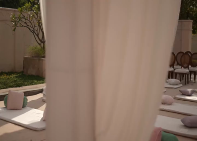 A Slow Motion Shot of an Indian Wedding Venue Decoration in India