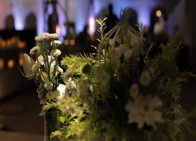 A Slow Motion Shot of an Indian Wedding Venue Decoration in India