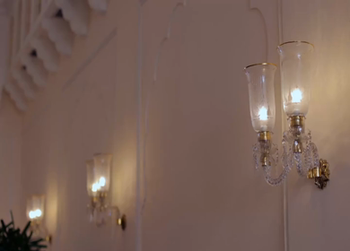 A Slow Motion Shot of an Indian Wedding Venue Decoration in India