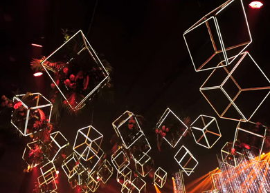A Slow Motion Shot of an Indian Wedding Venue Decoration in India