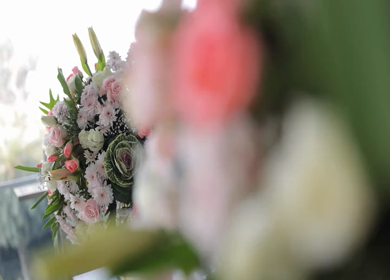 A Slow Motion Shot of an Indian Wedding Venue Decoration in India
