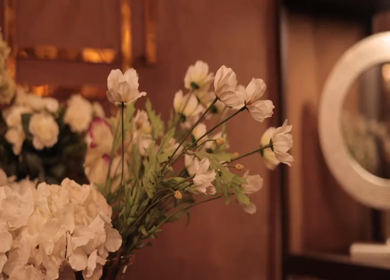 A Slow Motion Shot of an Indian Wedding Venue Decoration in India