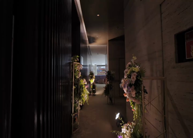 A Slow Motion Shot of an Indian Wedding Venue Decoration in India