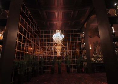A Slow Motion Shot of an Indian Wedding Venue Decoration in India