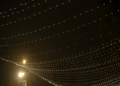 A Slow Motion Shot of an Indian Wedding Venue Decoration in India