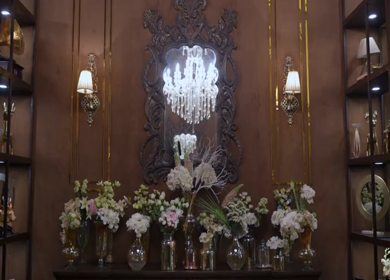 A Slow Motion Shot of an Indian Wedding Venue Decoration in India