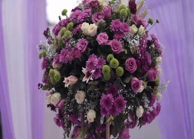 A Slow Motion Shot of an Indian Wedding Venue Decoration in India