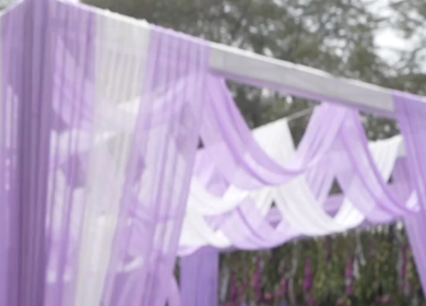A Slow Motion Shot of an Indian Wedding Venue Decoration in India