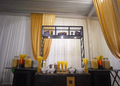 A Slow Motion Shot of an Indian Wedding Venue Decoration in India