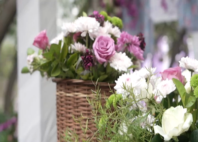 A Slow Motion Shot of an Indian Wedding Venue Decoration in India