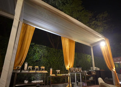 A Slow Motion Shot of an Indian Wedding Venue Decoration in India