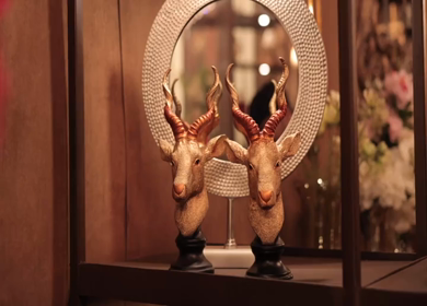 A Slow Motion Shot of an Indian Wedding Venue Decoration in India