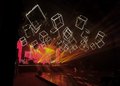 A Slow Motion Shot of an Indian Wedding Venue Decoration in India