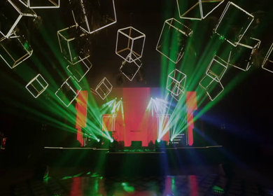 A Slow Motion Shot of an Indian Wedding Venue Decoration in India